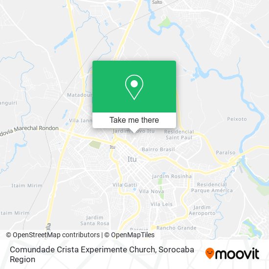 Comundade Crista Experimente Church map