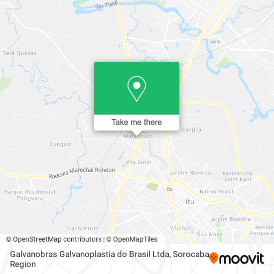 Mapa Galvanobras Galvanoplastia do Brasil Ltda