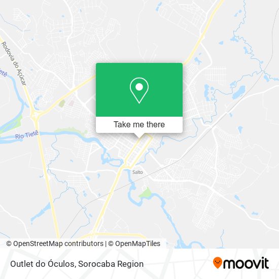 Outlet do Óculos map