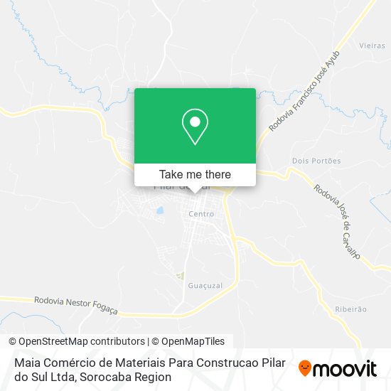 Mapa Maia Comércio de Materiais Para Construcao Pilar do Sul Ltda