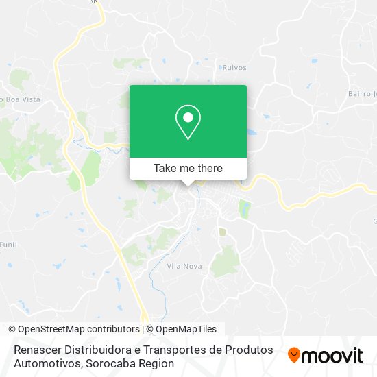 Mapa Renascer Distribuidora e Transportes de Produtos Automotivos