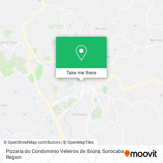 Mapa Pizzaria do Condomínio Veleiros de Ibiúna