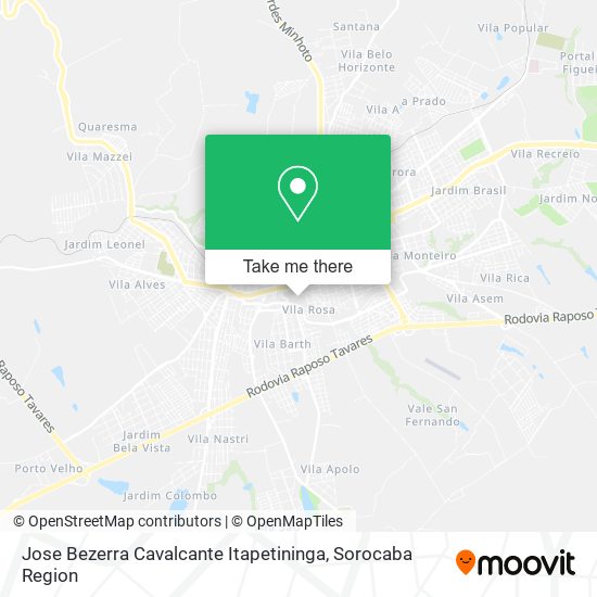Jose Bezerra Cavalcante Itapetininga map