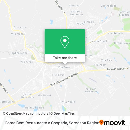 Mapa Coma Bem Restaurante e Choperia