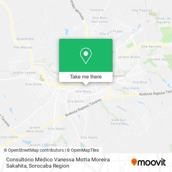 Mapa Consultório Médico Vanessa Motta Moreira Sakahita