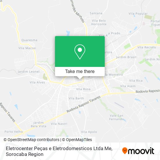 Mapa Eletrocenter Peças e Eletrodomesticos Ltda Me