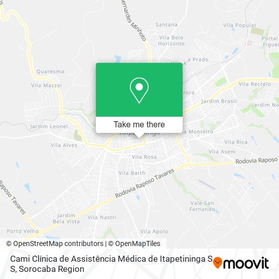 Cami Clínica de Assistência Médica de Itapetininga S S map