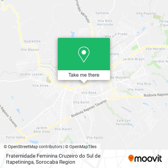 Fraternidade Feminina Cruzeiro do Sul de Itapetininga map