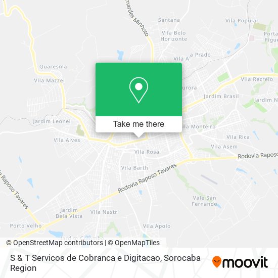 S & T Servicos de Cobranca e Digitacao map