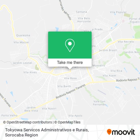 Tokyowa Servicos Administrativos e Rurais map