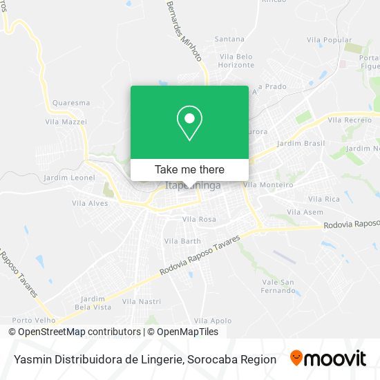 Mapa Yasmin Distribuidora de Lingerie