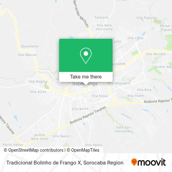 Tradicional Bolinho de Frango X map