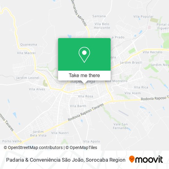 Mapa Padaria & Conveniência São João