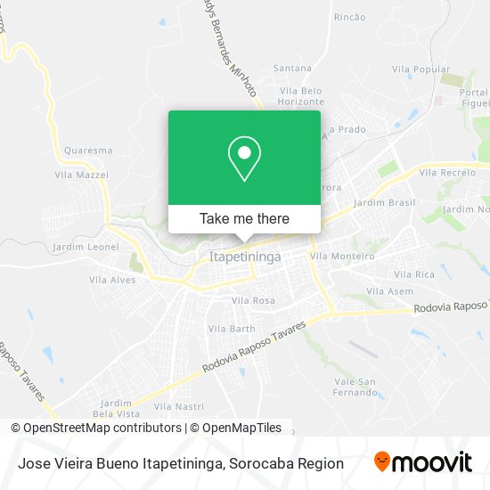 Jose Vieira Bueno Itapetininga map