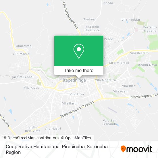 Mapa Cooperativa Habitacional Piracicaba