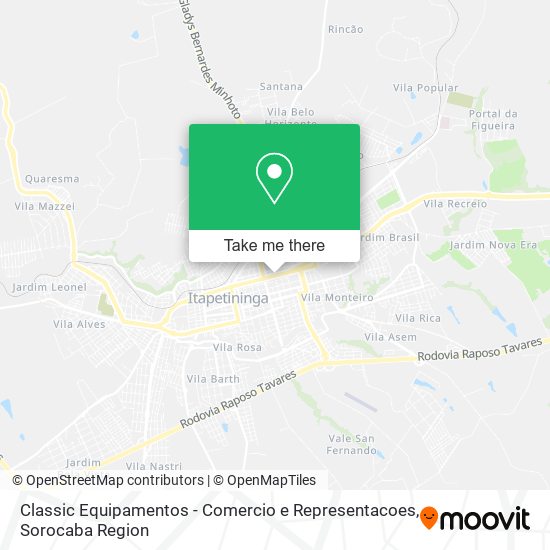 Classic Equipamentos - Comercio e Representacoes map