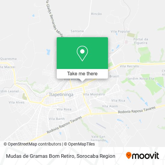 Mapa Mudas de Gramas Bom Retiro