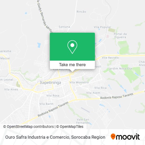 Mapa Ouro Safra Industria e Comercio