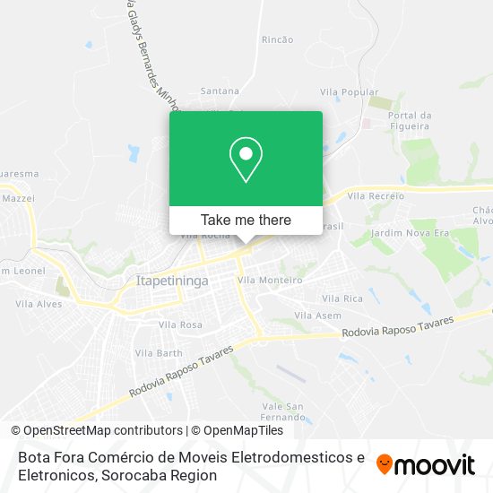 Bota Fora Comércio de Moveis Eletrodomesticos e Eletronicos map