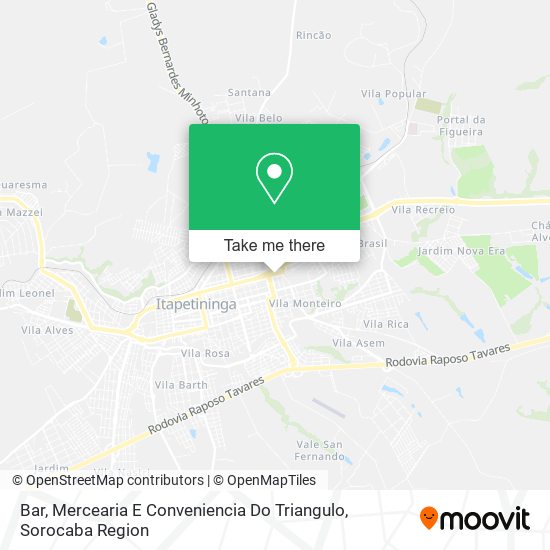 Mapa Bar, Mercearia E Conveniencia Do Triangulo