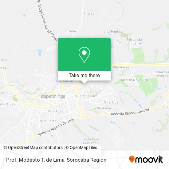 Mapa Prof. Modesto T. de Lima