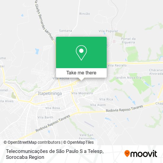 Telecomunicações de São Paulo S a Telesp map