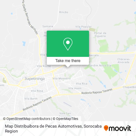 Map Distribuibora de Pecas Automotivas map