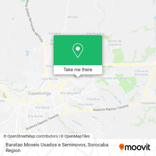 Mapa Baratao Moveis Usados e Seminovos