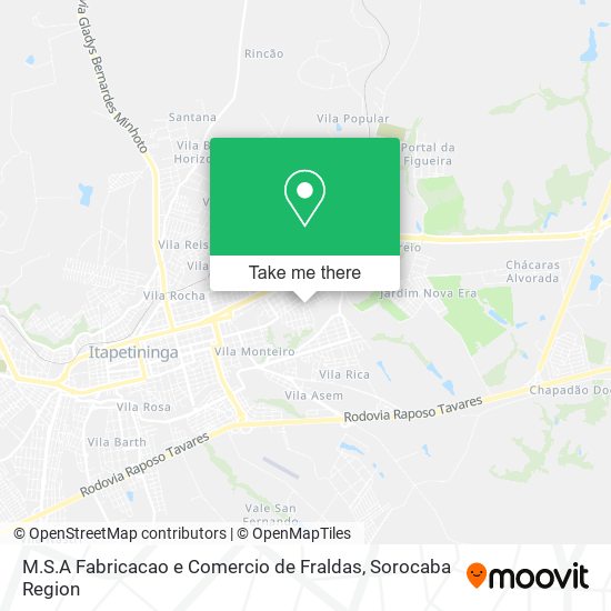 M.S.A Fabricacao e Comercio de Fraldas map