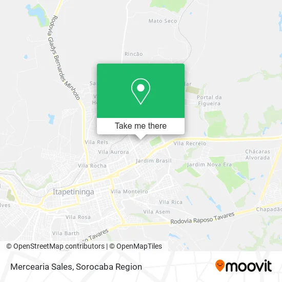 Mercearia Sales map