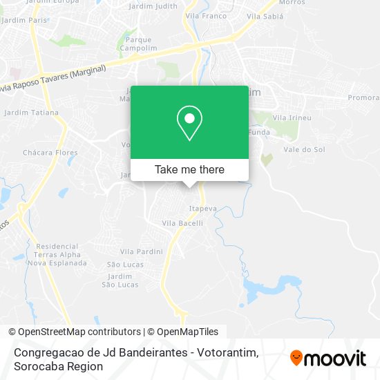 Congregacao de Jd Bandeirantes - Votorantim map