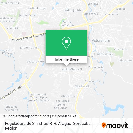 Reguladora de Sinistros R. R. Aragao map