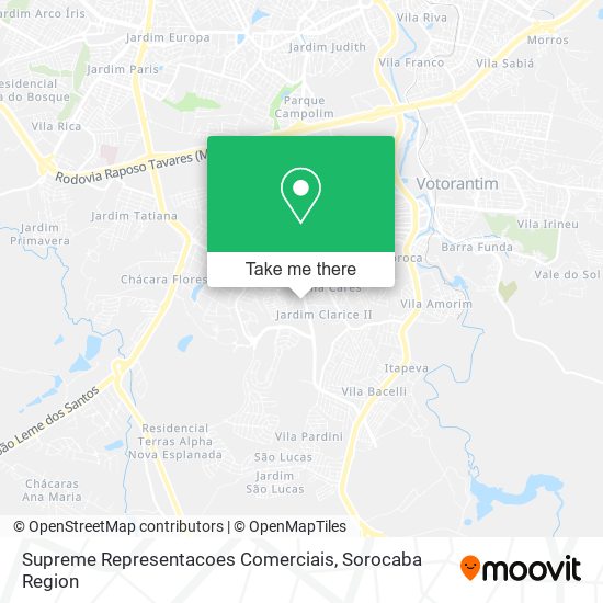 Mapa Supreme Representacoes Comerciais