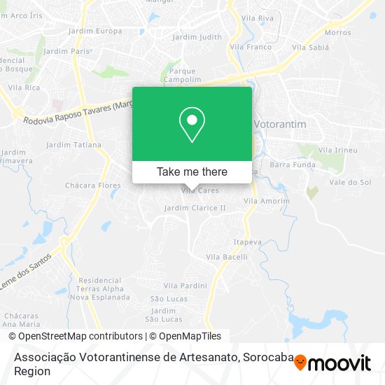 Mapa Associação Votorantinense de Artesanato