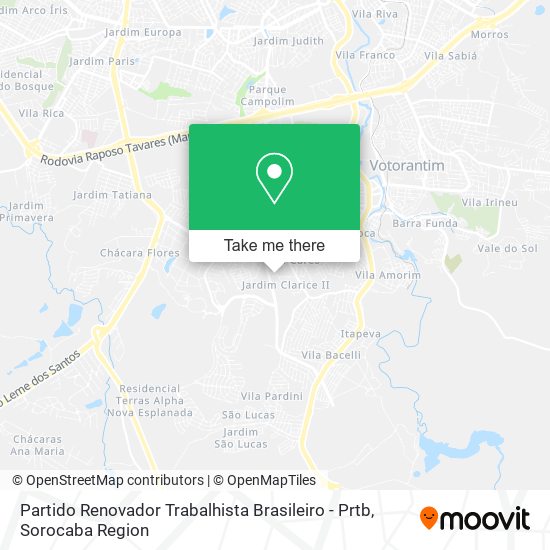Mapa Partido Renovador Trabalhista Brasileiro - Prtb