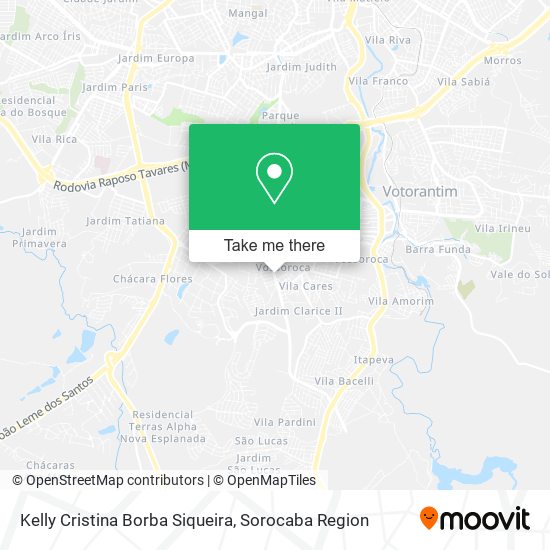 Kelly Cristina Borba Siqueira map