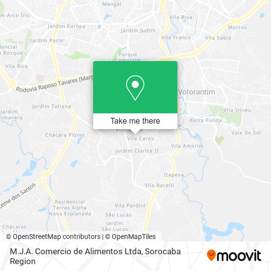 M.J.A. Comercio de Alimentos Ltda map