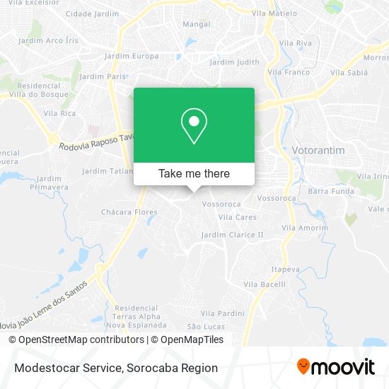 Modestocar Service map