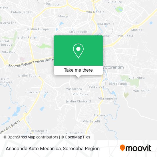 Anaconda Auto Mecânica map