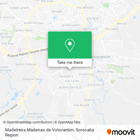 Madeireira Madeirao de Votorantim map