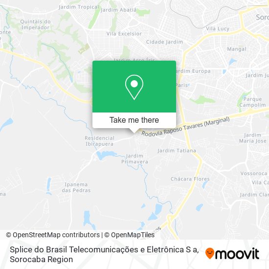 Mapa Splice do Brasil Telecomunicações e Eletrônica S a