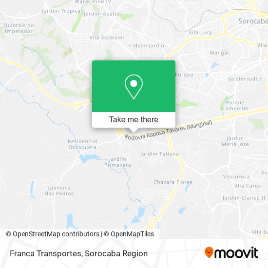 Franca Transportes map