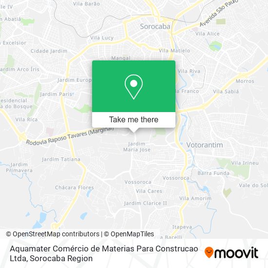 Aquamater Comércio de Materias Para Construcao Ltda map