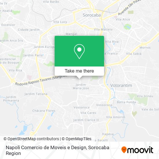 Mapa Napoli Comercio de Moveis e Design