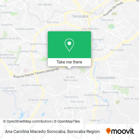 Ana Carolina Macedo Sorocaba map