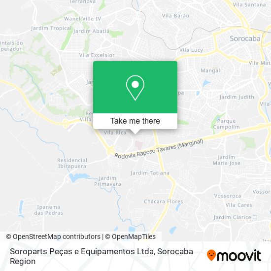 Soroparts Peças e Equipamentos Ltda map