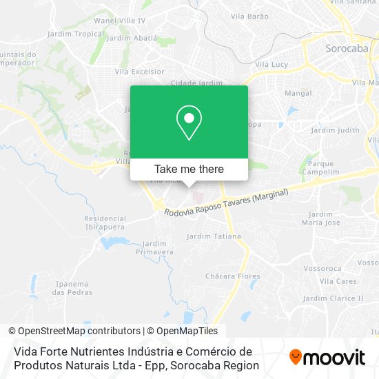 Vida Forte Nutrientes Indústria e Comércio de Produtos Naturais Ltda - Epp map