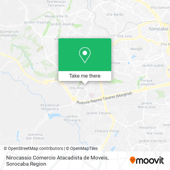 Mapa Nirocassio Comercio Atacadista de Moveis