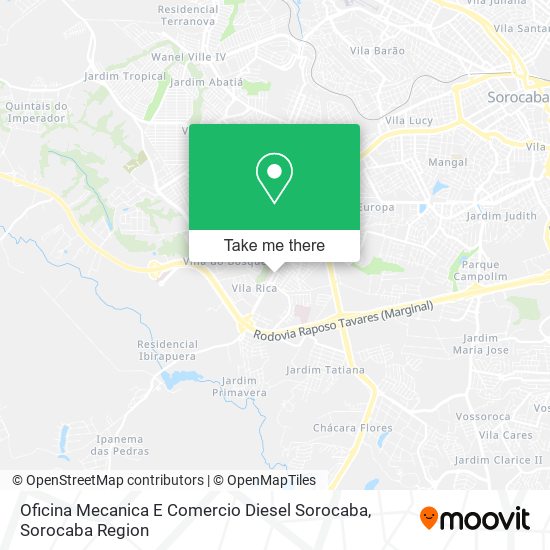 Mapa Oficina Mecanica E Comercio Diesel Sorocaba