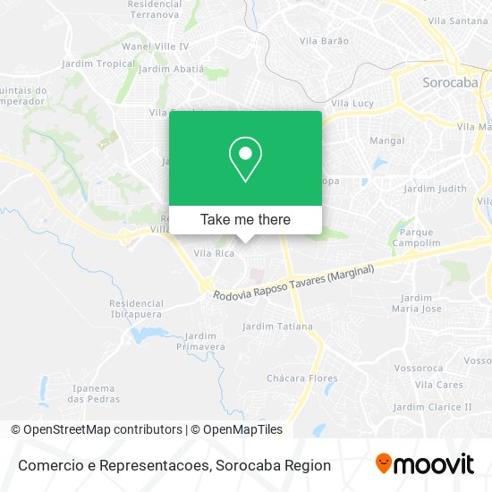 Comercio e Representacoes map